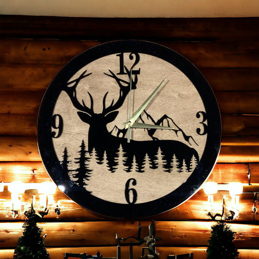 horloge mural Cerf